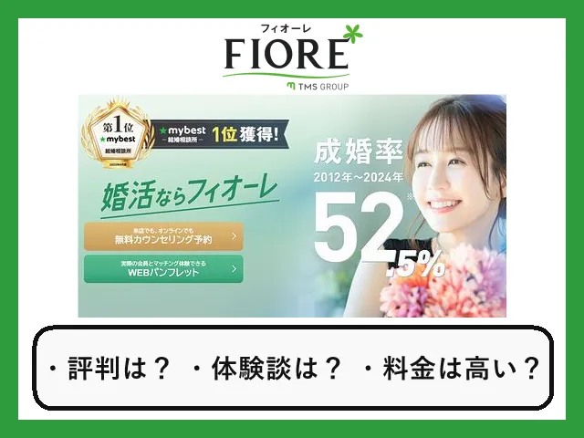 結婚相談所フィオーレの評判・口コミ